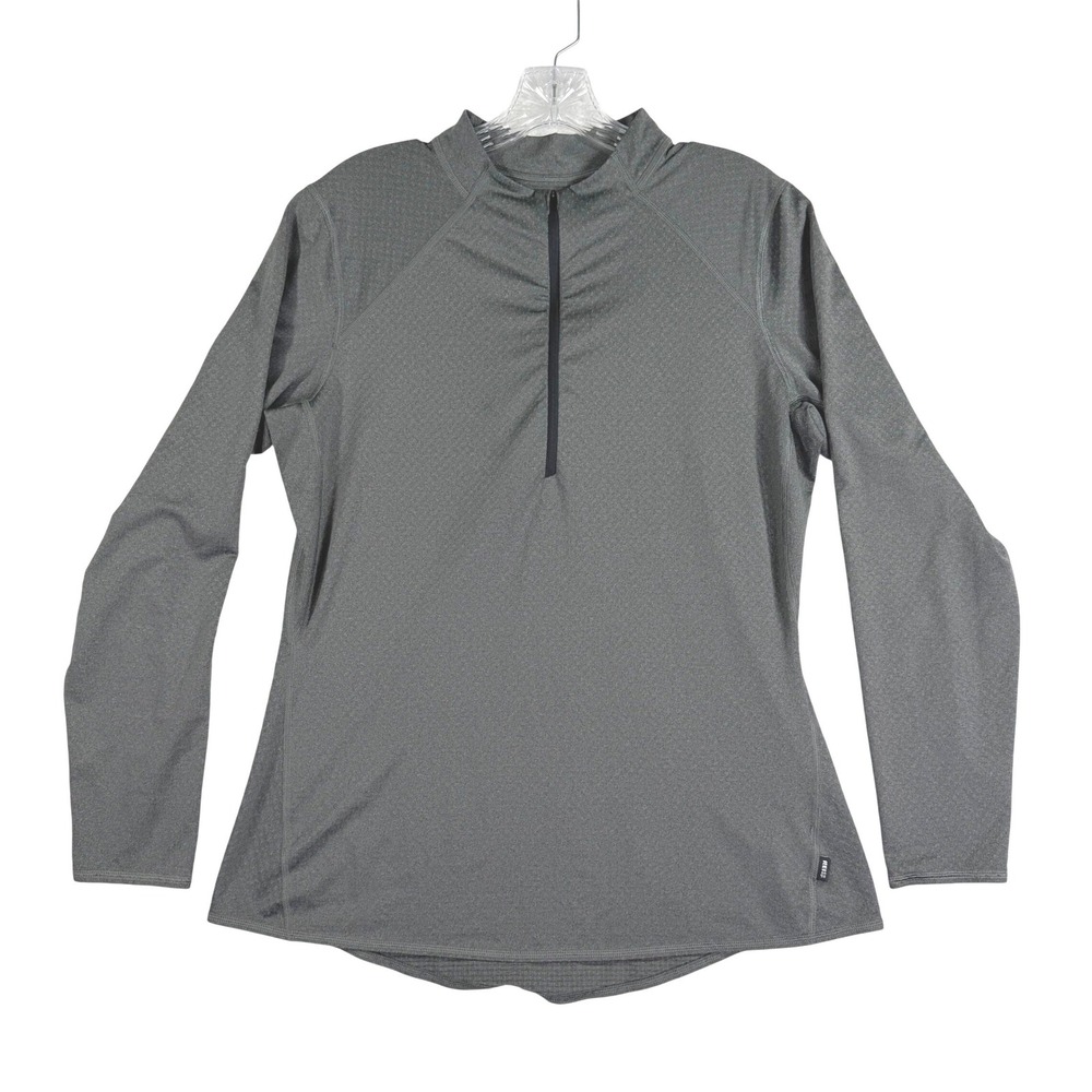REI Co-op Quarter-Zip Pullover Womens Large Gray Long Sleeve Active Layer